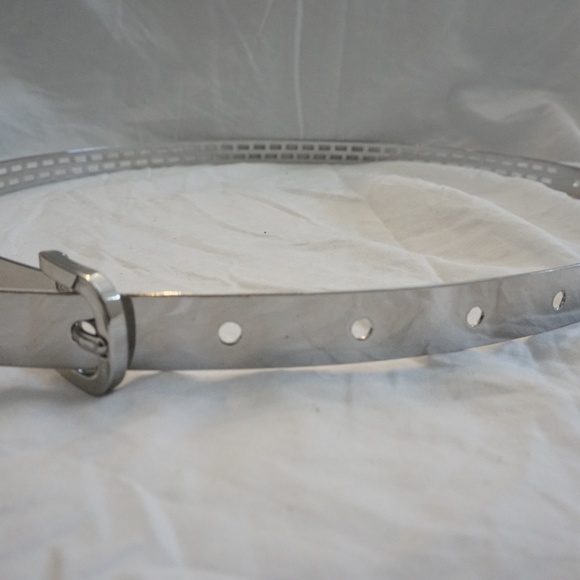 Anne Fontaine Silver Metal Waist Belt